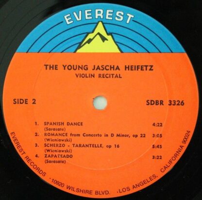 Everest 3326 - Jascha Heifetz - The Young Jascha Heifetz Violin - Image 4