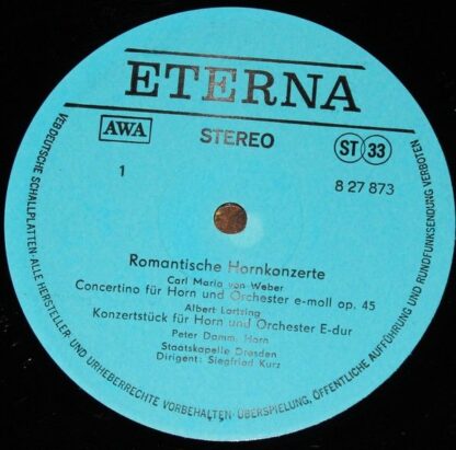 Eterna 8 27 873 - Peter Damm, Staatskapelle Dresden, Siegfried K - Image 3
