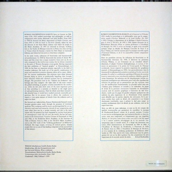 WERGO WER 60049 - Roman Haubenstock-Ramati - Vermutungen Über Ei - Image 2