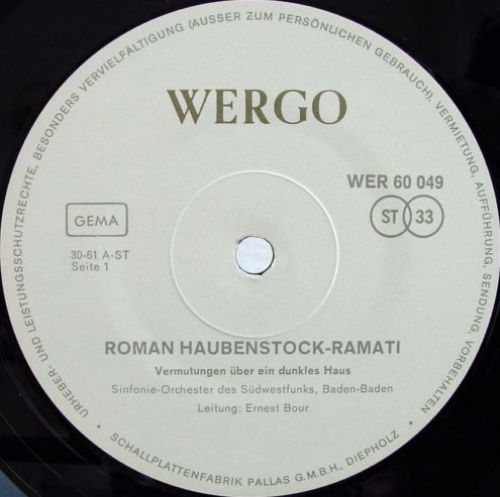 WERGO WER 60049 - Roman Haubenstock-Ramati - Vermutungen Über Ei - Image 3