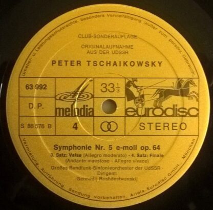 Eurodisc 63990 - Pyotr Ilyich Tchaikovsky, Большой Симфонический - Image 5