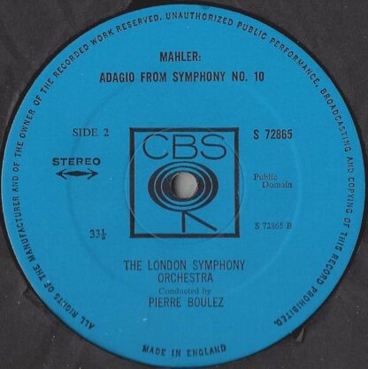 CBS S 72865 - Gustav Mahler,Pierre Boulez,Elisabeth Söderström,G - Image 4