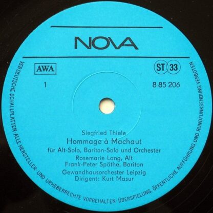 Nova 8 85 206 - Siegfried Thiele, Georg Katzer - Hommage À Macha - Image 3