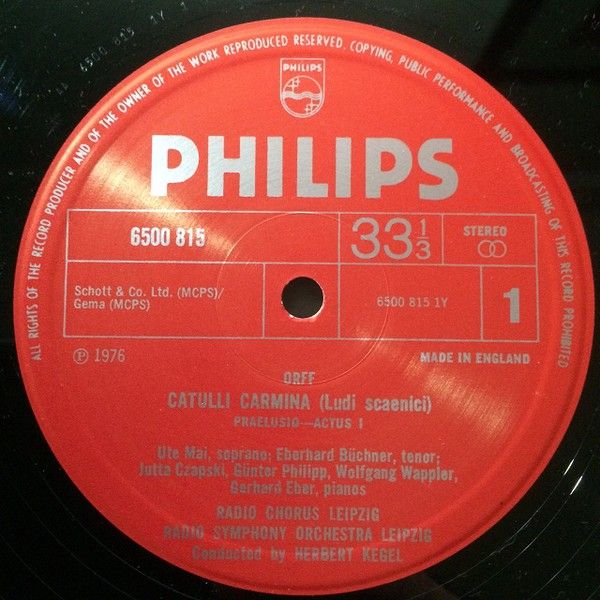 Philips 6500 815 - Carl Orff, Rundfunkchor Leipzig, Rundfunk-Sin - Image 4