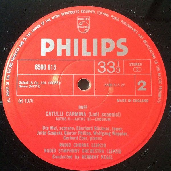 Philips 6500 815 - Carl Orff, Rundfunkchor Leipzig, Rundfunk-Sin - Image 5