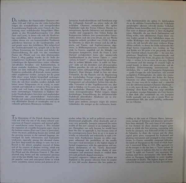 Telefunken 6.41877 AW - Clément Janequin - Chansons Françaises - Image 3