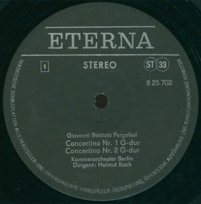 Eterna 8 25 702-703 - Giovanni Battista Pergolesi, Helmut Koch, - Image 2