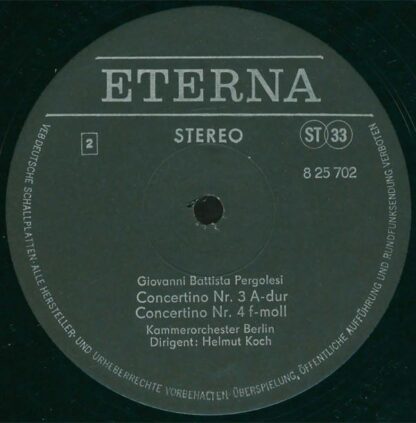 Eterna 8 25 702-703 - Giovanni Battista Pergolesi, Helmut Koch, - Image 3