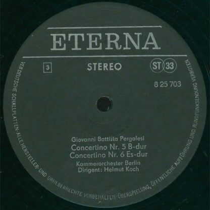 Eterna 8 25 702-703 - Giovanni Battista Pergolesi, Helmut Koch, - Image 4