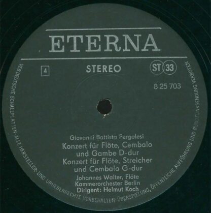 Eterna 8 25 702-703 - Giovanni Battista Pergolesi, Helmut Koch, - Image 5