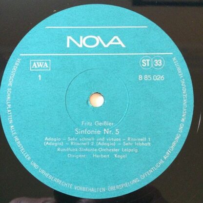 Nova 8 85 026 - Fritz Geißler, Ruth Zechlin - Sinfonie Nr. 5 / K - Image 4