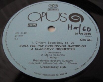Opus 9110 0585 - Ján Cikker, Slovak Philharmonic Orchestra, Ladi - Image 3