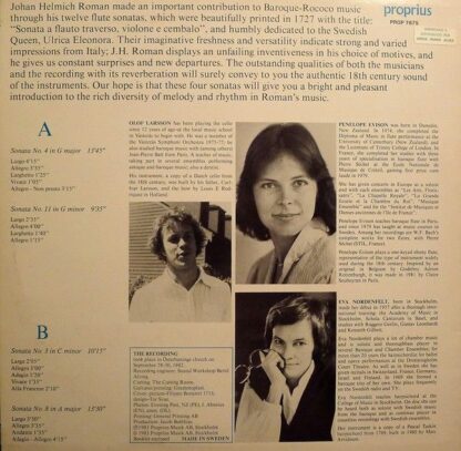 Proprius PROP 7875 - Johan Helmich Roman, Penelope Evison, Olof - Image 2
