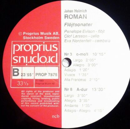 Proprius PROP 7875 - Johan Helmich Roman, Penelope Evison, Olof - Image 4