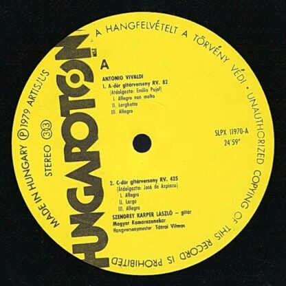 Hungaroton SLPX 11970 - Antonio Vivaldi, László Szendrey Karper, - Image 3