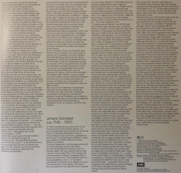 Deutsche Harmonia Mundi 1C 065 1999901 A - Johann Schobert, Jaap - Image 3