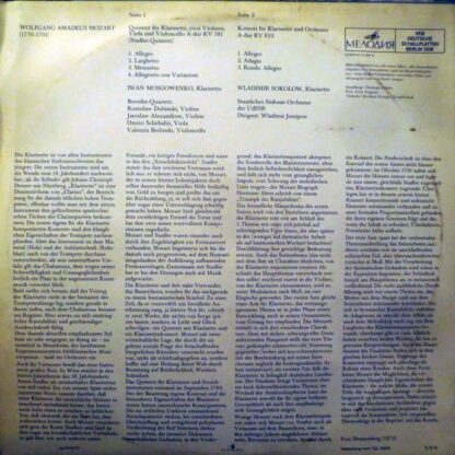 Melodia Eterna 8 26 274 - Wolfgang Amadeus Mozart - Klarinettenq - Image 2