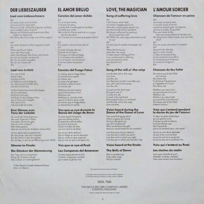 DECCA SXDL 7560 - Manuel De Falla, Colette Boky, Huguette Touran - Image 4