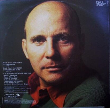 L'Oiseau-Lyre DSLO 5 - Hans Werner Henze, Philip Langridge, Timo - Image 3