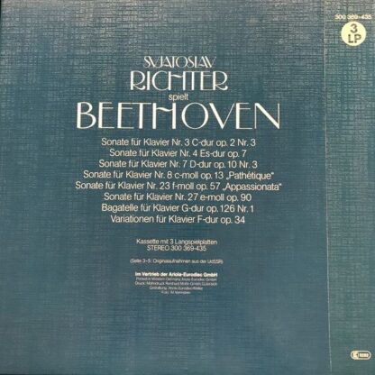 Eurodisc 300 369-435 - Ludwig van Beethoven, Sviatoslav Richter - Image 2