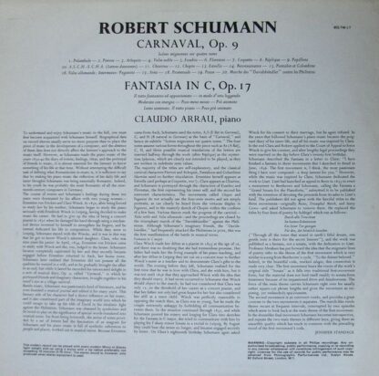 Philips 802 746 LY - Robert Schumann, Claudio Arrau - Carnaval, - Image 2