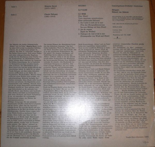 Eterna 8 25 879 - Maurice Ravel, Claude Debussy, Concertgebouwor - Image 2