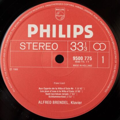 Philips 9500 775 - Franz Liszt, Alfred Brendel - Late Piano Work - Image 3