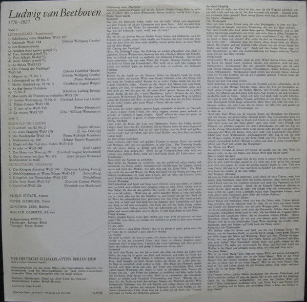 Eterna 8 26 260 - Ludwig van Beethoven - Patriotische Gesange, B - Image 2