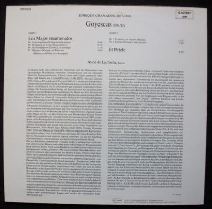 DECCA 6.42397 - Enrique Granados, Alicia De Larrocha - Goyescas - Image 2