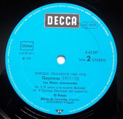 DECCA 6.42397 - Enrique Granados, Alicia De Larrocha - Goyescas - Image 4