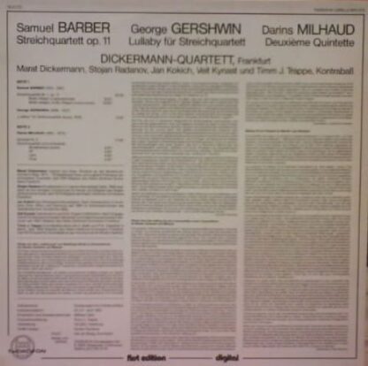 Capella (4) MTH 275 - Samuel Barber, George Gershwin, Darius Mil - Image 2