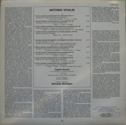 Hungaroton SLPD 12547 - Antonio Vivaldi, Capella Savaria, Nichol - Image 2
