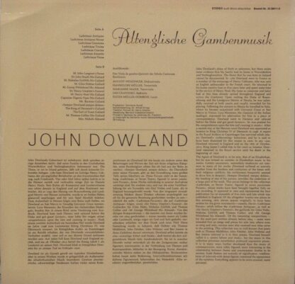 Deutsche Harmonia Mundi 20 29011-5 - John Dowland, Viola-da-Gamb - Image 2