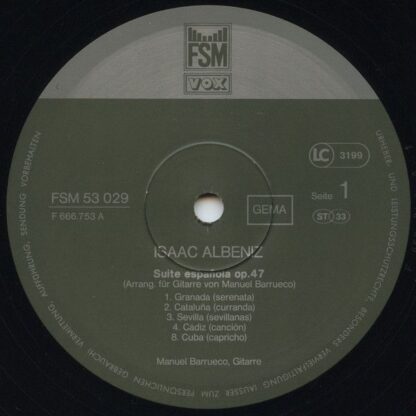 FSM FSM 53 029 - Manuel Barrueco - Gitarrenwerke Von Albéniz Und - Image 3