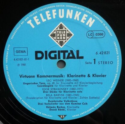 Telefunken 6.42821 AZ - Kálmán Berkes, Dezső Ránki - Virtuose Ka - Image 4