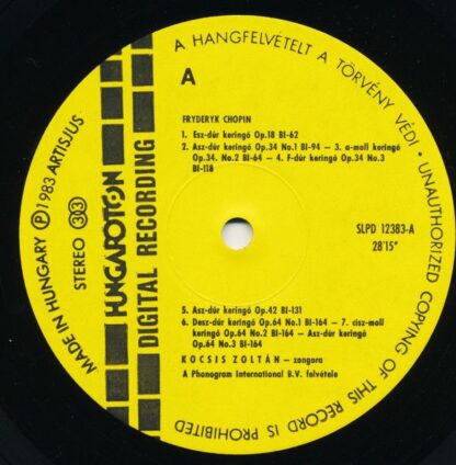 Hungaroton SLPD 12383 - Frédéric Chopin, Zoltán Kocsis - Összes - Image 5