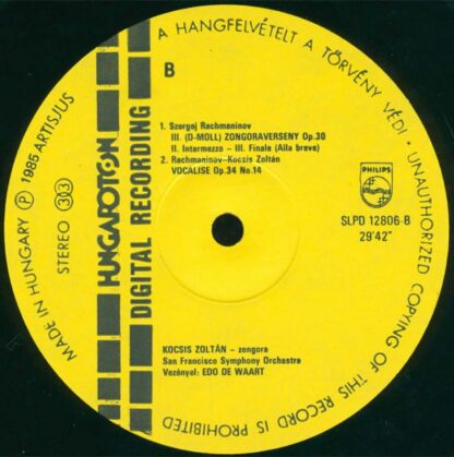 Hungaroton SLPD 12806 - Sergei Vasilyevich Rachmaninoff, Zoltán - Image 4