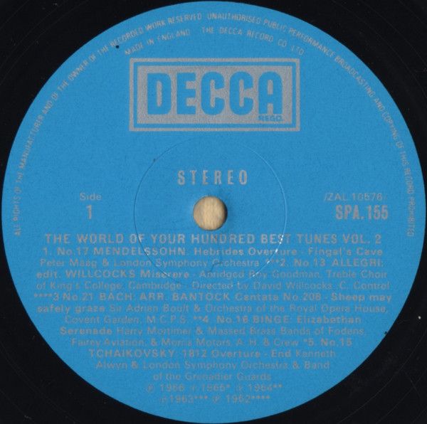 DECCA SPA 155 - Various - The World Of Your Hundred Best Tunes V - Image 3