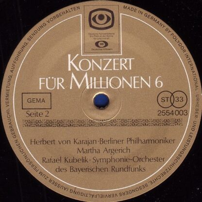 Deutsche Grammophon 2554 003 - Various - Konzert Für Millionen 6 - Image 4
