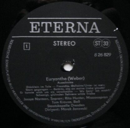 Eterna 8 26 829 - Carl Maria von Weber, Jessye Norman, Nicolai G - Image 3