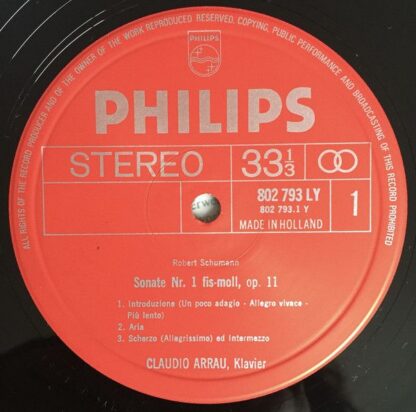 Philips 802 793 LY - Robert Schumann, Claudio Arrau - Sonata No. - Image 3