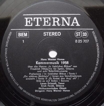 Eterna 8 25 707 - Hans Werner Henze, Friedrich Hölderlin - Kamme - Image 3