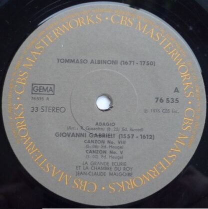 CBS Masterworks 76 535 - Tomaso Albinoni, Antonio Vivaldi, Giova - Image 4