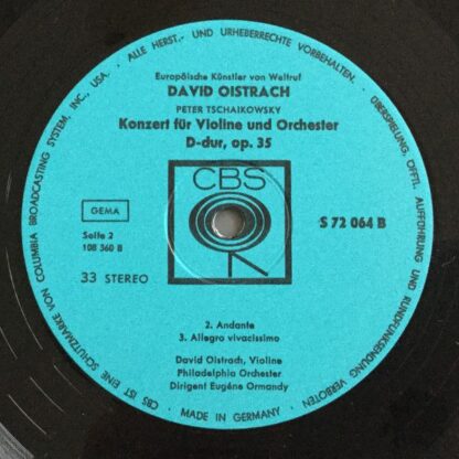 CBS S 72064 - David Oistrach, Eugene Ormandy, The Philadelphia O - Image 4