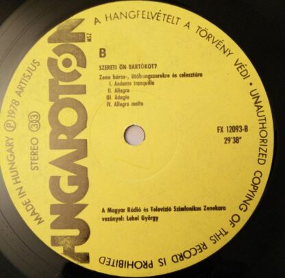 Hungaroton FX 12093 - Béla Bartók - Szereti Ön...? (Szereti Ön B - Image 4