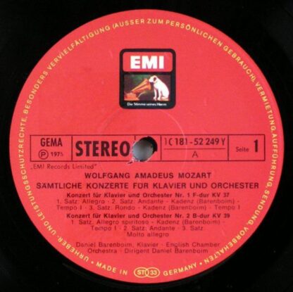 His Master's Voice 1C 197-52 249/60 - Wolfgang Amadeus Mozart, E - Image 5