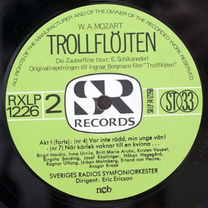 SR Records RXLP 1226/28 - Wolfgang Amadeus Mozart, Sveriges Radi - Image 5