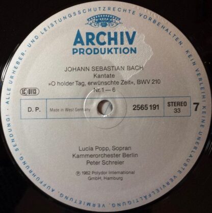 Archiv Produktion 2723 082 - Johann Sebastian Bach, Berliner Sol - Image 6