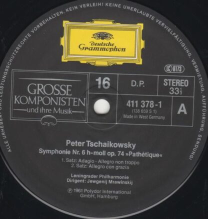 Deutsche Grammophon 411 378-1 - Pyotr Ilyich Tchaikovsky, Lening - Image 3