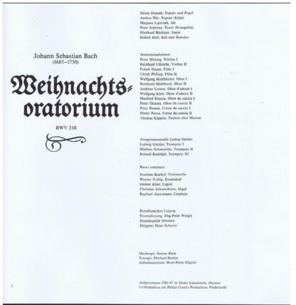 Eterna 7 25 159-161 - Johann Sebastian Bach,Peter Schreier - Wei - Image 5